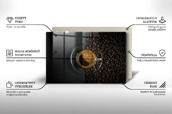 Zaščitna plošča za štedilnik Kava in fižol