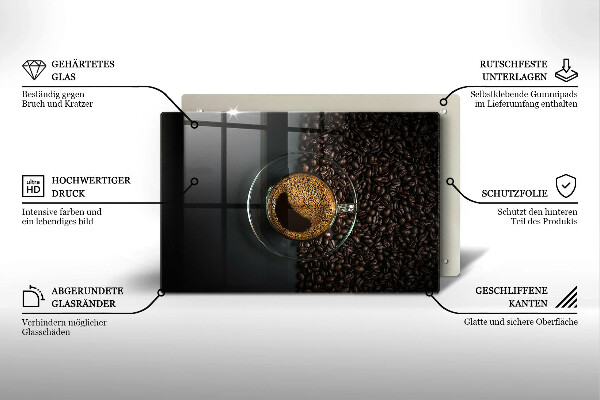 Zaščitna plošča za štedilnik Kava in fižol
