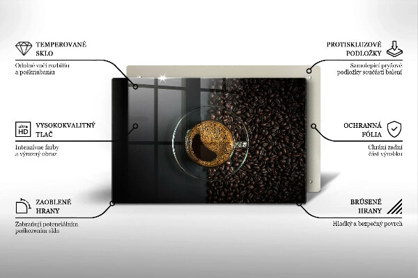 Zaščitna plošča za štedilnik Kava in fižol