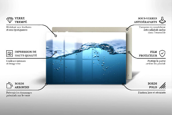Zaščitna plošča za štedilnik Modra voda