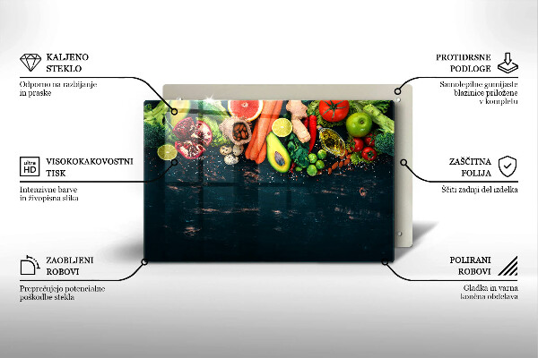 Zaščitna plošča za štedilnik Sadje in zelenjava