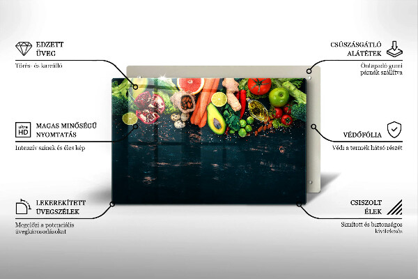 Zaščitna plošča za štedilnik Sadje in zelenjava