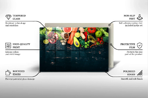 Zaščitna plošča za štedilnik Sadje in zelenjava