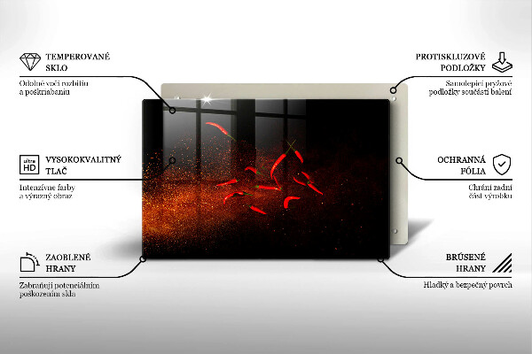 Zaščitna plošča za štedilnik Pekoče čili paprike