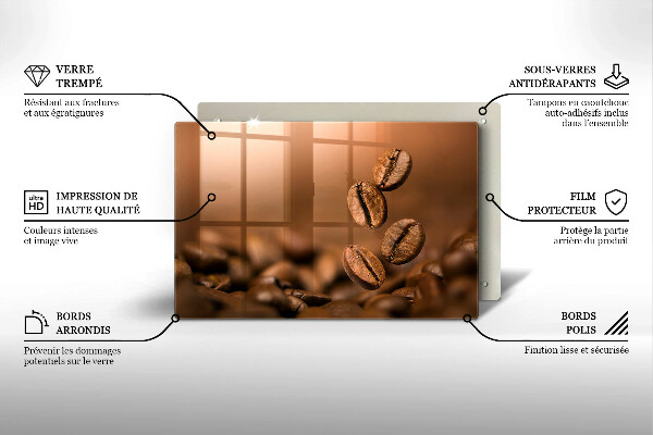 Zaščitna plošča za štedilnik Kavna zrna