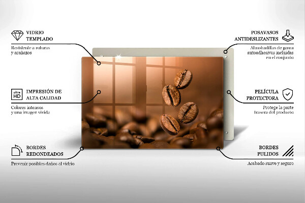 Zaščitna plošča za štedilnik Kavna zrna