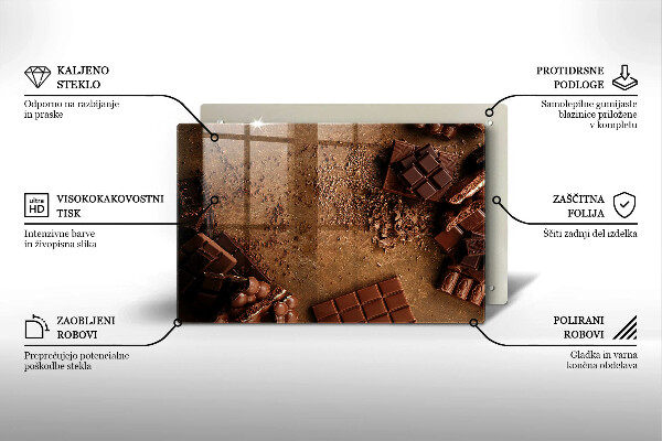 Stenska zaščitna plošča za štedilnik Čokoladne slaščice