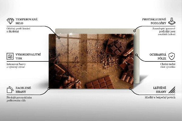 Stenska zaščitna plošča za štedilnik Čokoladne slaščice