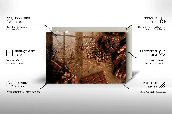 Stenska zaščitna plošča za štedilnik Čokoladne slaščice
