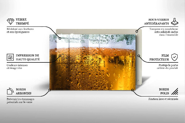 Stenska zaščitna plošča za štedilnik Moker kozarec piva