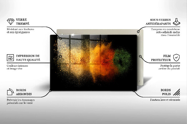 Stenska zaščitna plošča za štedilnik Pisane začimbe