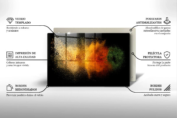 Stenska zaščitna plošča za štedilnik Pisane začimbe
