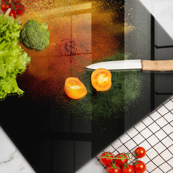 Stenska zaščitna plošča za štedilnik Pisane začimbe