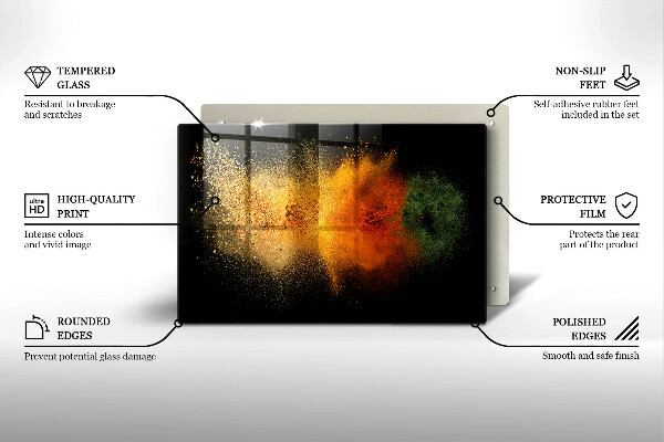 Stenska zaščitna plošča za štedilnik Pisane začimbe