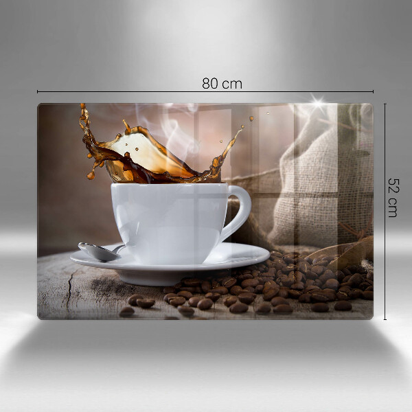 Zaščitna plošča za štedilnik Skodelica in kavna zrna