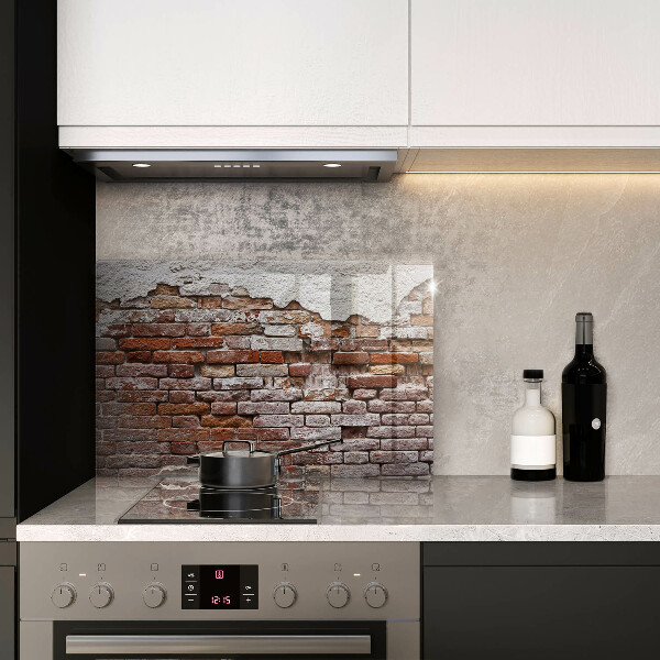 Zaščitna plošča za štedilnik Stara opečna in betonska stena