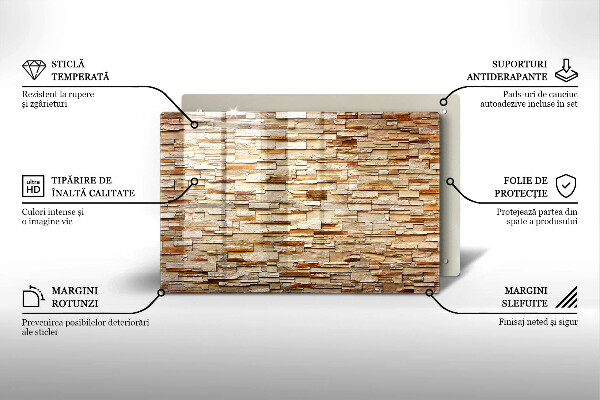 Zaščitna plošča za štedilnik Tekstura okrasnih kamnov