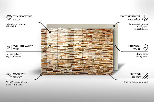 Zaščitna plošča za štedilnik Tekstura okrasnih kamnov