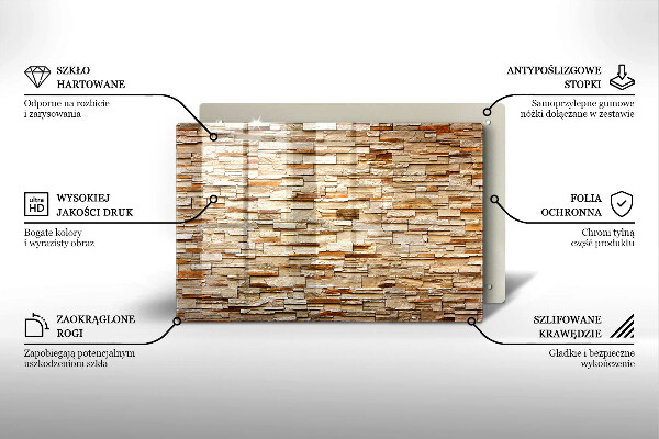 Zaščitna plošča za štedilnik Tekstura okrasnih kamnov