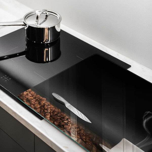 Zaščitna plošča za štedilnik Kavna skodelica srce