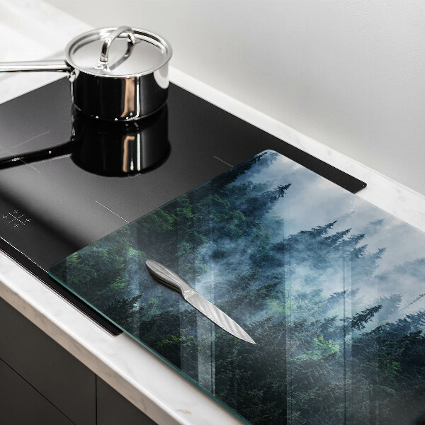 Zaščitna plošča za štedilnik Gozdno drevje in megla