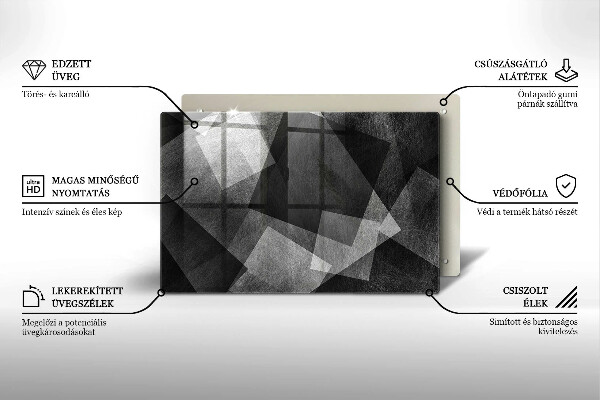 Zaščitna plošča za štedilnik Geometrijska abstrakcija