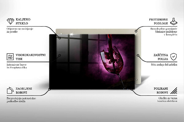 Zaščitna plošča za štedilnik Kozarec vina