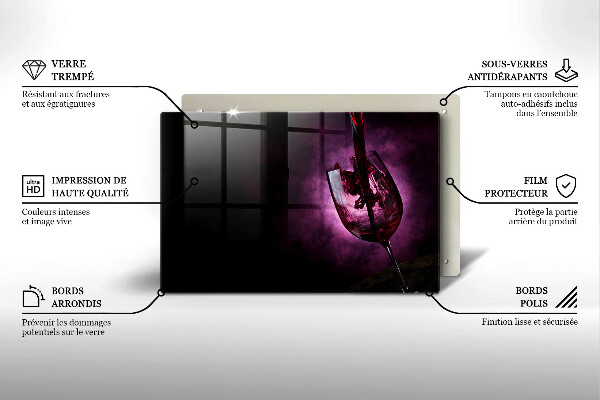 Zaščitna plošča za štedilnik Kozarec vina