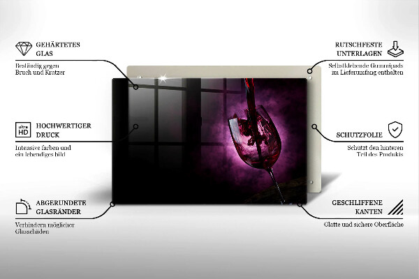 Zaščitna plošča za štedilnik Kozarec vina