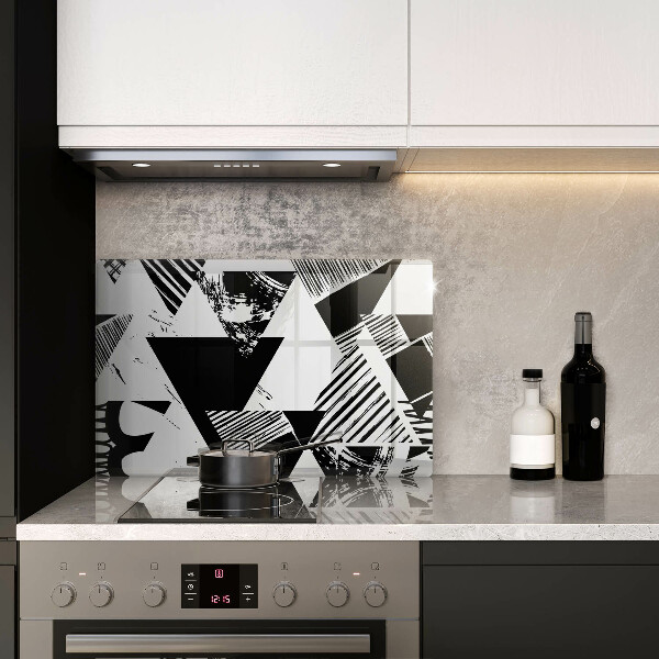 Zaščitna plošča za štedilnik Geometrijski trikotniki