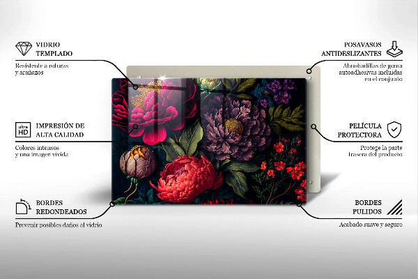 Zaščitna plošča za štedilnik Lepe rože