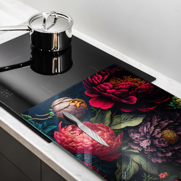 Zaščitna plošča za štedilnik Lepe rože