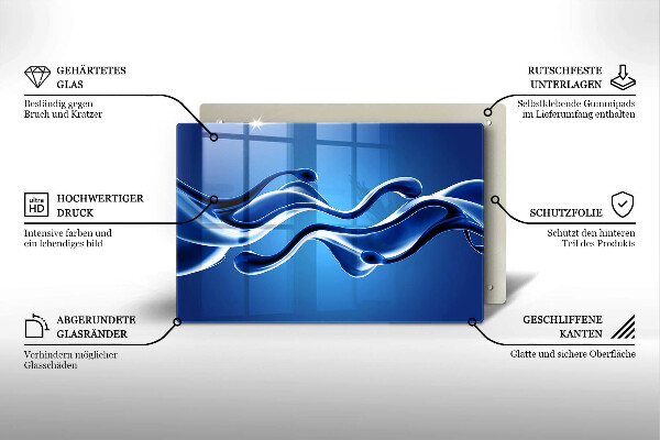 Stenska zaščitna plošča za štedilnik Abstrakcija tekočine