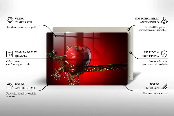 Zaščitna plošča za štedilnik Jabolčno sadje v vodi