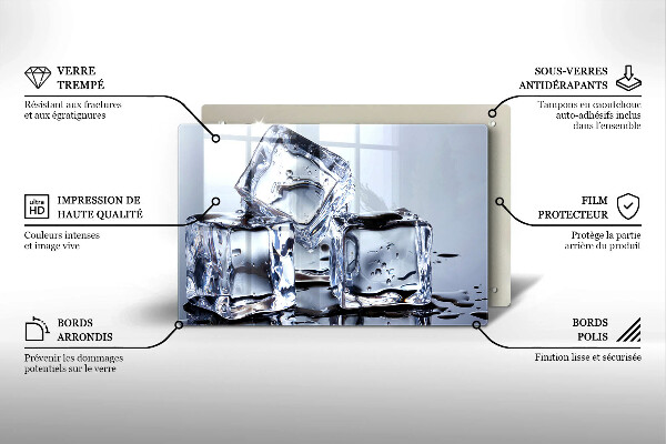 Zaščitna plošča za štedilnik Ledene kocke