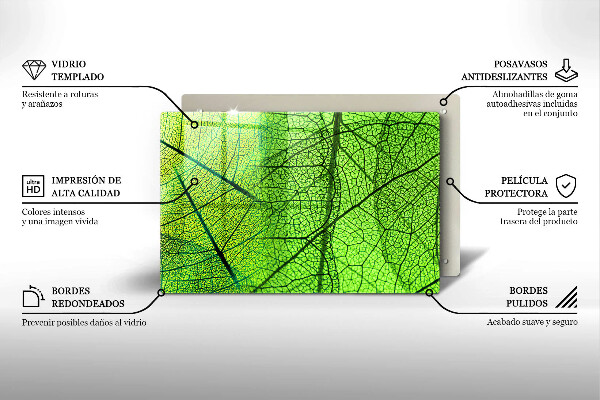 Zaščitna plošča za štedilnik Naravne listne žile