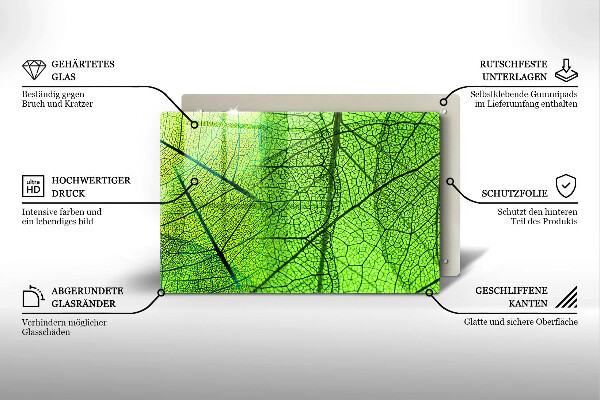 Zaščitna plošča za štedilnik Naravne listne žile