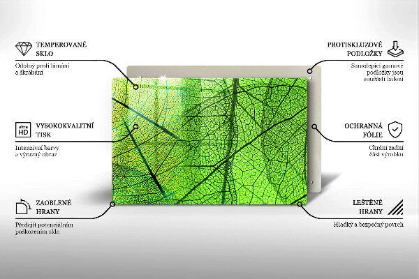 Zaščitna plošča za štedilnik Naravne listne žile