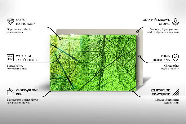 Zaščitna plošča za štedilnik Naravne listne žile