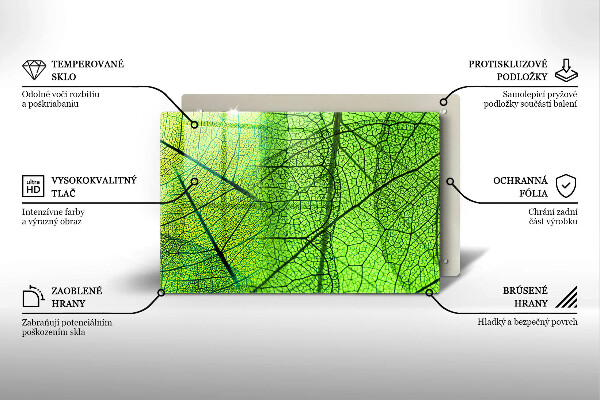 Zaščitna plošča za štedilnik Naravne listne žile