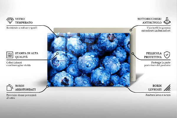 Zaščitna plošča za štedilnik Sočne borovnice