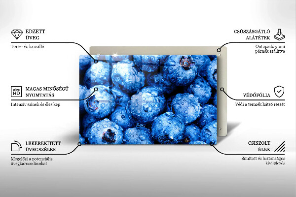 Zaščitna plošča za štedilnik Sočne borovnice