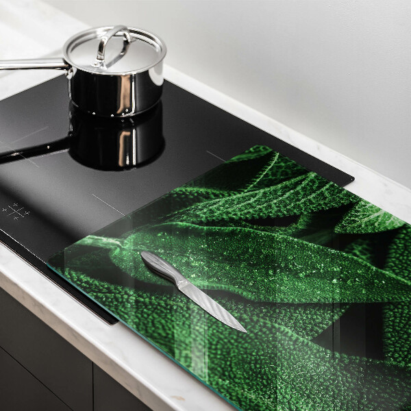 Zaščitna steklena plošča za štedilnik Listi rastline