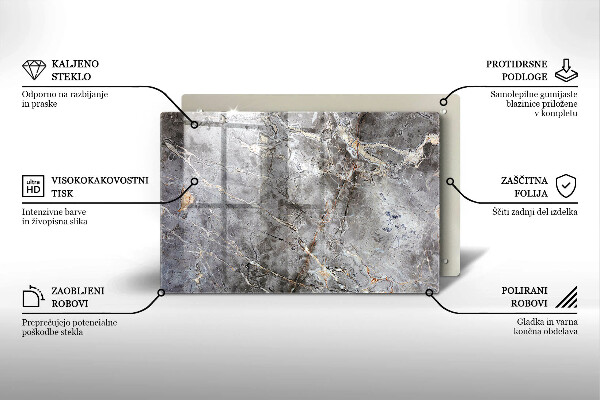 Zaščitna plošča za štedilnik Kamnita tekstura