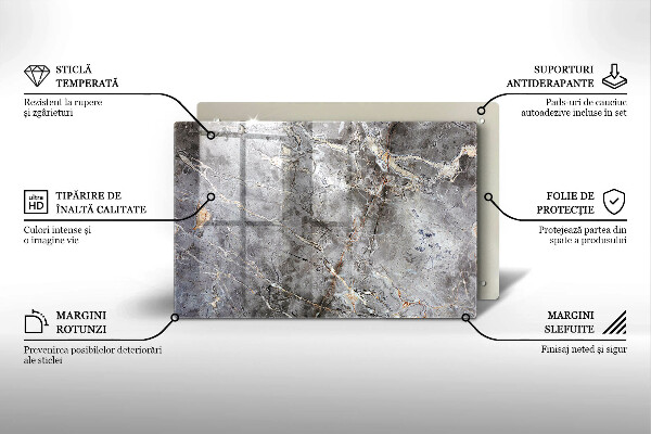 Zaščitna plošča za štedilnik Kamnita tekstura