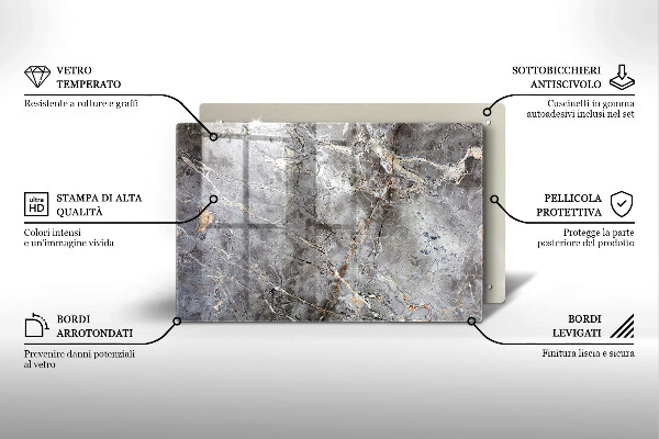 Zaščitna plošča za štedilnik Kamnita tekstura