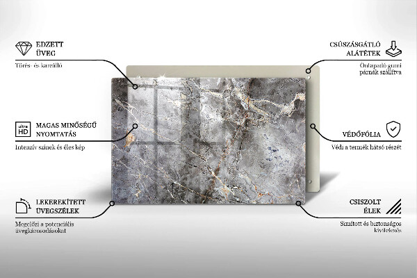Zaščitna plošča za štedilnik Kamnita tekstura