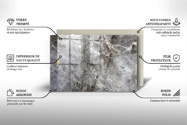 Zaščitna plošča za štedilnik Kamnita tekstura
