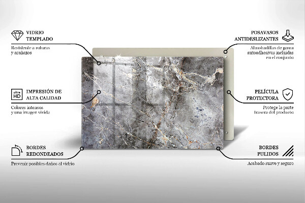 Zaščitna plošča za štedilnik Kamnita tekstura
