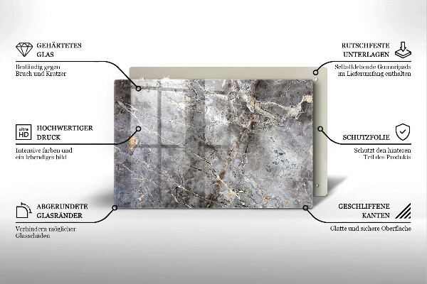 Zaščitna plošča za štedilnik Kamnita tekstura